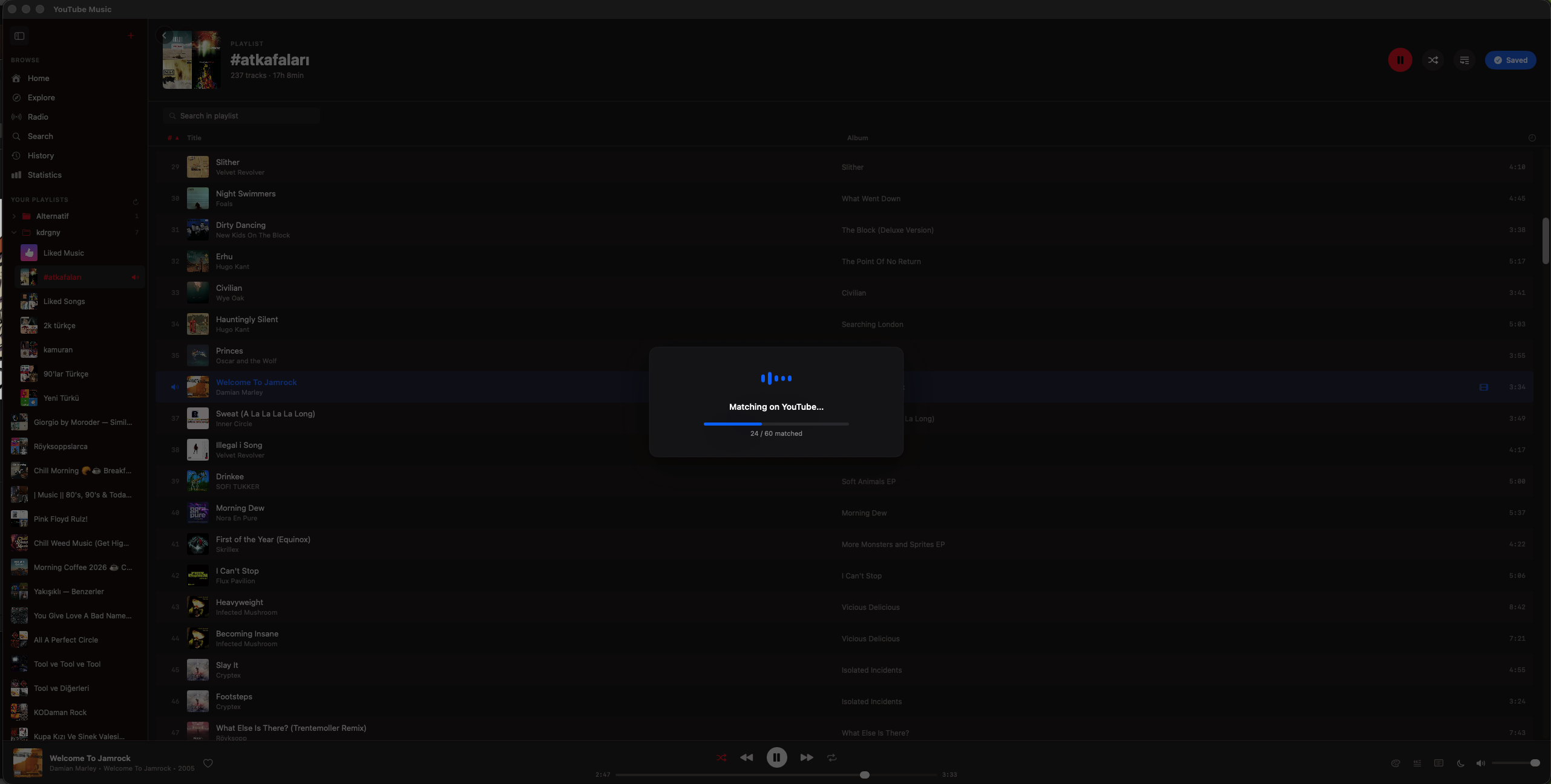 Create similar playlist